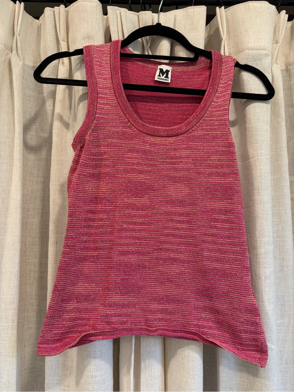 Missoni Pink Striped Knit Tank